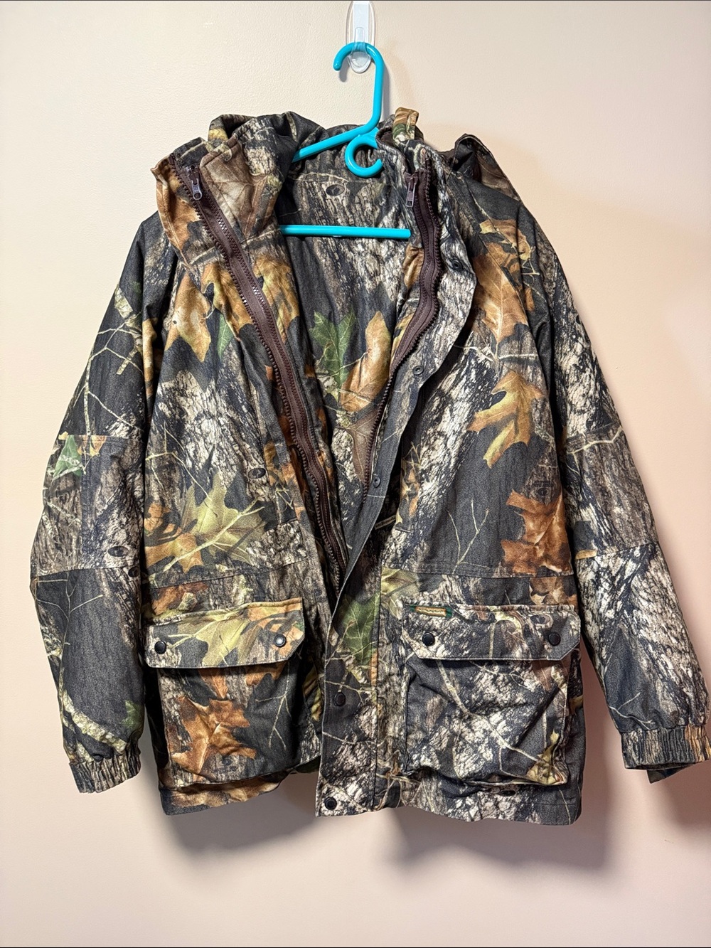 Remington Men's Camo Hooded Puffer Jacket - Brown, Green, Black